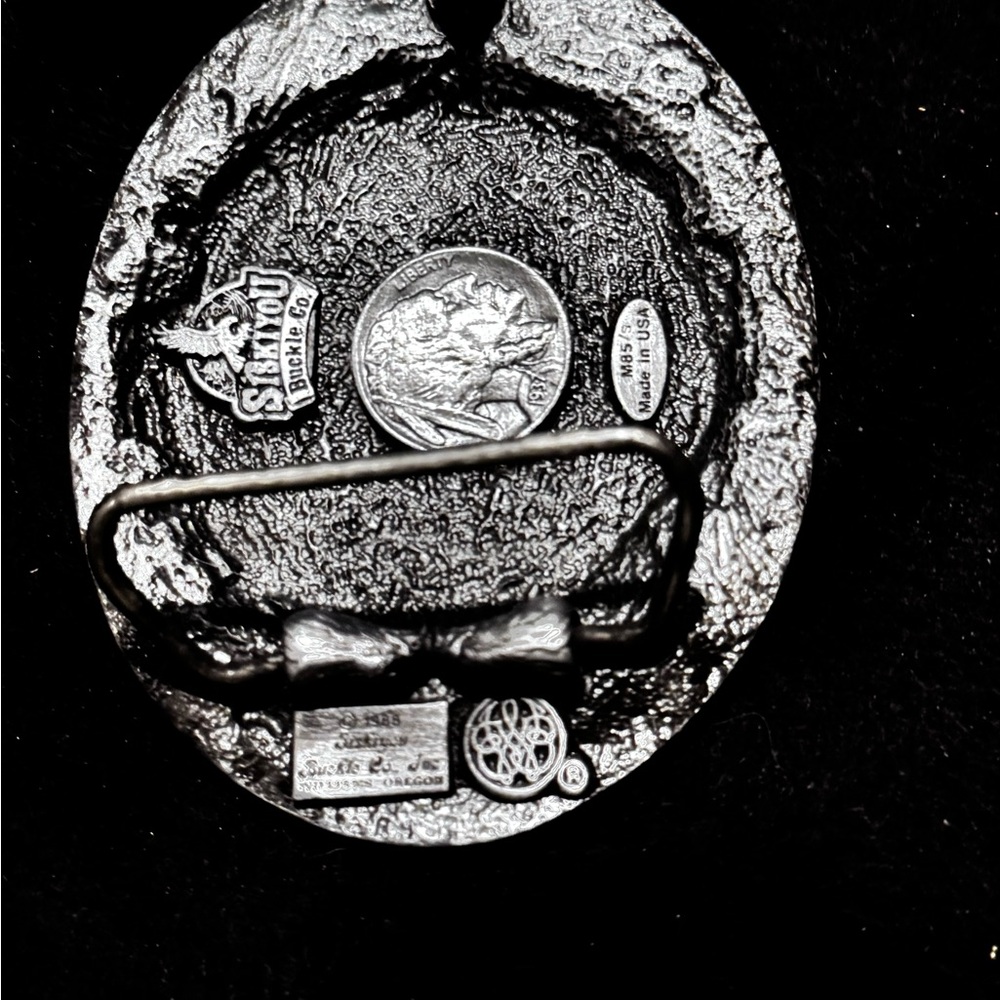Vintage 1937 Buffalo Nickel Belt Buckle - Picture 3 of 4